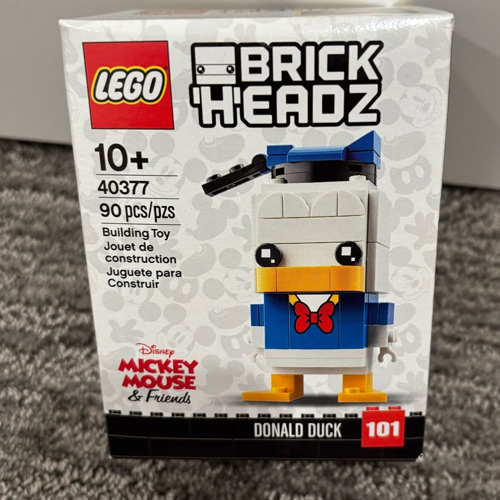 Lego Brick headz Disney Donald Duck, new in sealed box. Retired set.